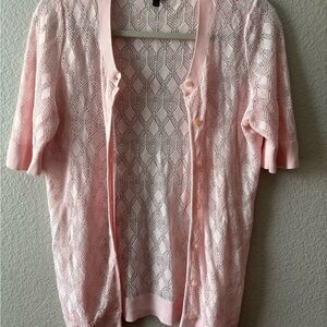 Talbots Light Pink Knit Cardigan